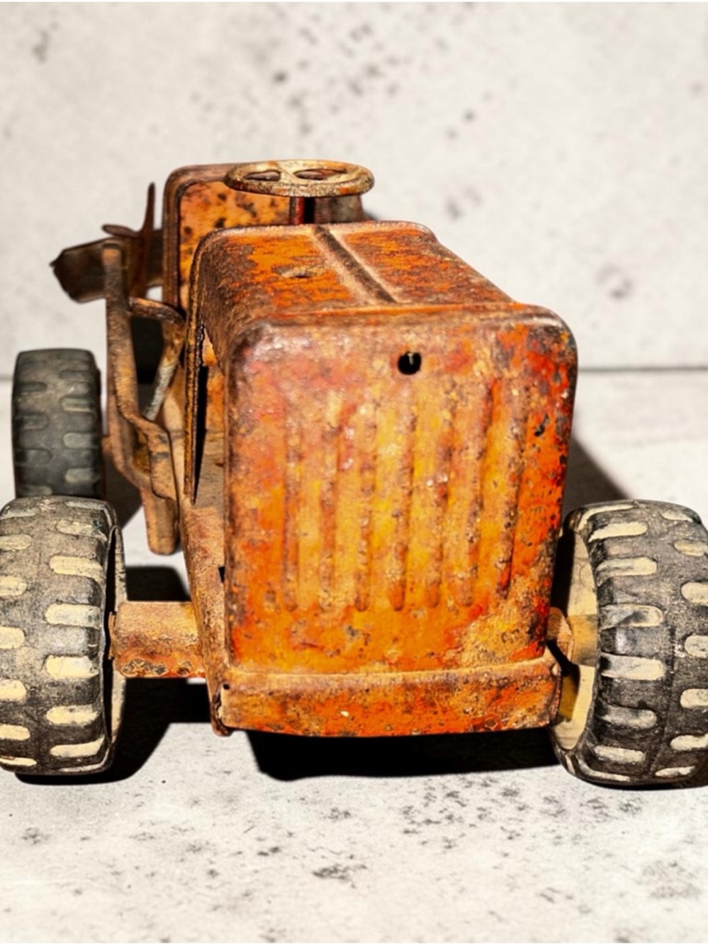 💟Vintage 1950s Marx Lumar pressed steel Hi-Lift Loader toy tractor